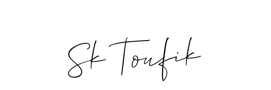 Design your own signature with our free online signature maker. With this signature software, you can create a handwritten (Allison_Script) signature for name Sk Toufik. Sk Toufik signature style 2 images and pictures png