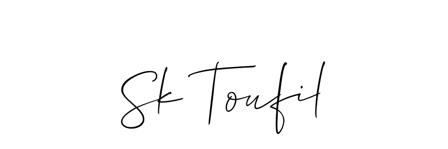 Design your own signature with our free online signature maker. With this signature software, you can create a handwritten (Allison_Script) signature for name Sk Toufil. Sk Toufil signature style 2 images and pictures png