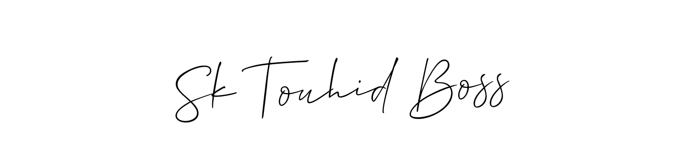 Make a beautiful signature design for name Sk Touhid Boss. With this signature (Allison_Script) style, you can create a handwritten signature for free. Sk Touhid Boss signature style 2 images and pictures png
