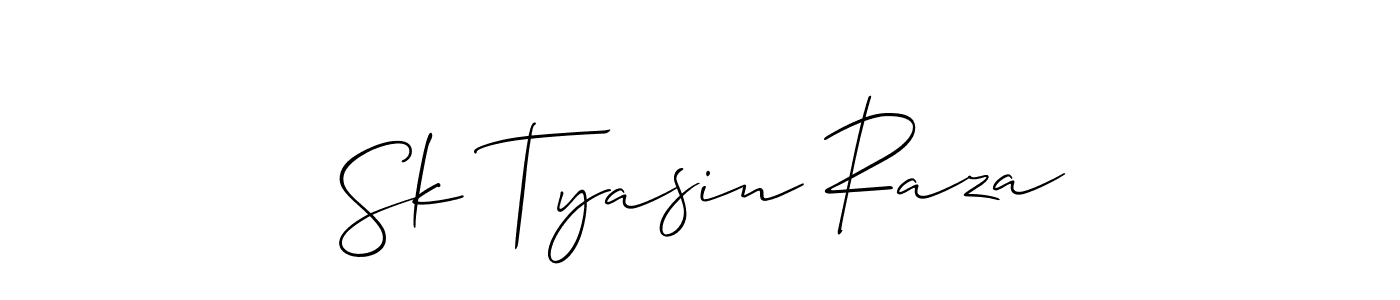 Similarly Allison_Script is the best handwritten signature design. Signature creator online .You can use it as an online autograph creator for name Sk Tyasin Raza. Sk Tyasin Raza signature style 2 images and pictures png