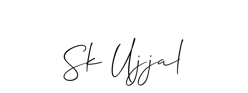 Sk Ujjal stylish signature style. Best Handwritten Sign (Allison_Script) for my name. Handwritten Signature Collection Ideas for my name Sk Ujjal. Sk Ujjal signature style 2 images and pictures png