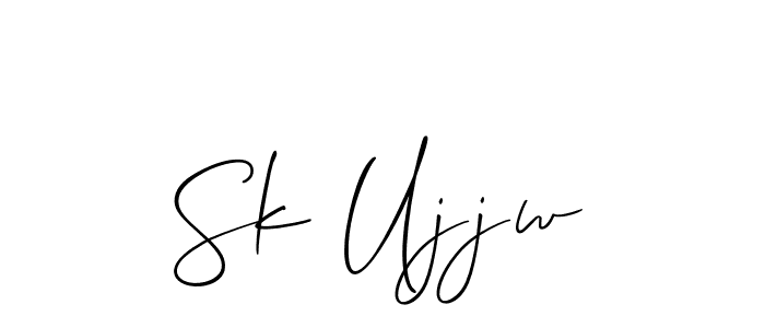 Also we have Sk Ujjw name is the best signature style. Create professional handwritten signature collection using Allison_Script autograph style. Sk Ujjw signature style 2 images and pictures png