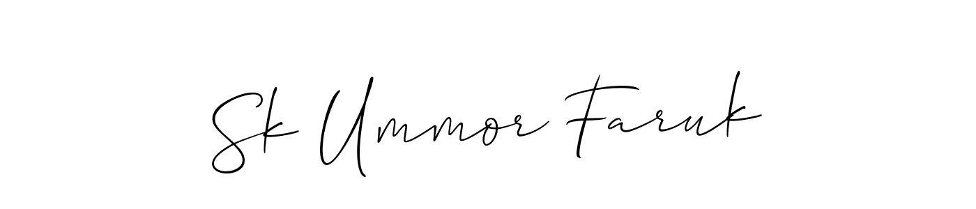 It looks lik you need a new signature style for name Sk Ummor Faruk. Design unique handwritten (Allison_Script) signature with our free signature maker in just a few clicks. Sk Ummor Faruk signature style 2 images and pictures png