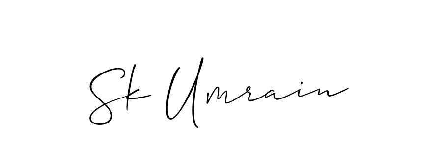 How to make Sk Umrain name signature. Use Allison_Script style for creating short signs online. This is the latest handwritten sign. Sk Umrain signature style 2 images and pictures png