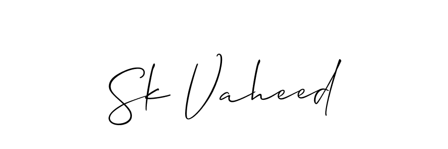 Create a beautiful signature design for name Sk Vaheed. With this signature (Allison_Script) fonts, you can make a handwritten signature for free. Sk Vaheed signature style 2 images and pictures png
