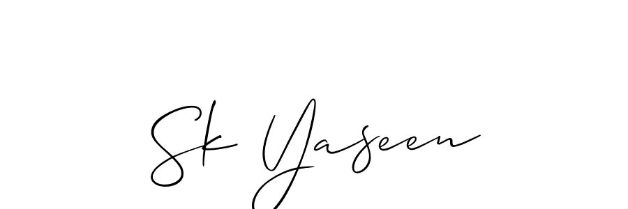 Best and Professional Signature Style for Sk Yaseen. Allison_Script Best Signature Style Collection. Sk Yaseen signature style 2 images and pictures png