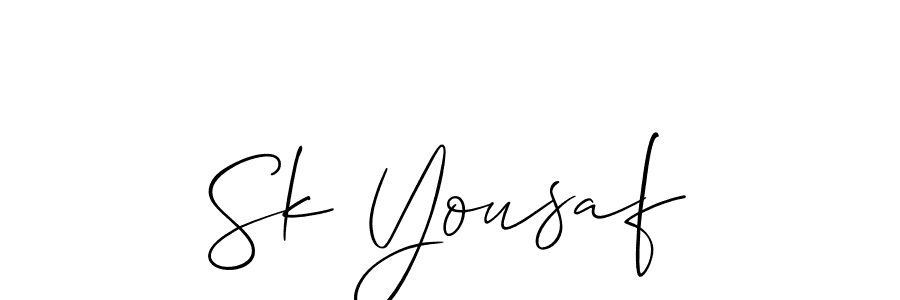 Similarly Allison_Script is the best handwritten signature design. Signature creator online .You can use it as an online autograph creator for name Sk Yousaf. Sk Yousaf signature style 2 images and pictures png