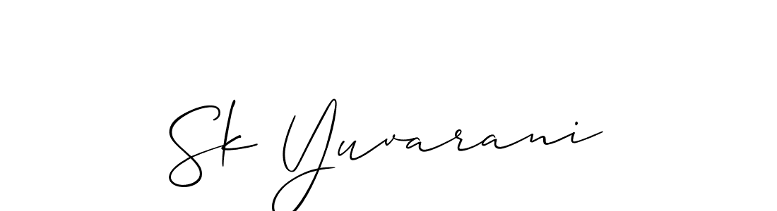 This is the best signature style for the Sk Yuvarani name. Also you like these signature font (Allison_Script). Mix name signature. Sk Yuvarani signature style 2 images and pictures png