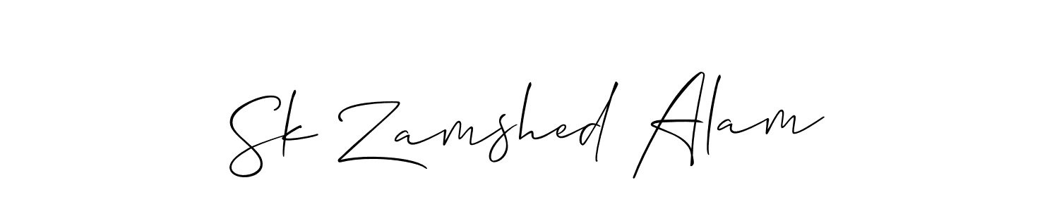 This is the best signature style for the Sk Zamshed Alam name. Also you like these signature font (Allison_Script). Mix name signature. Sk Zamshed Alam signature style 2 images and pictures png