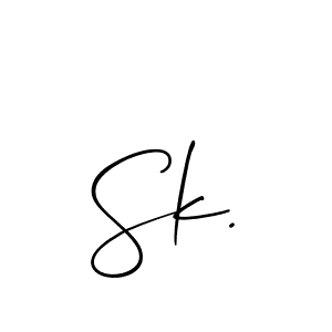 Similarly Allison_Script is the best handwritten signature design. Signature creator online .You can use it as an online autograph creator for name Sk.. Sk. signature style 2 images and pictures png