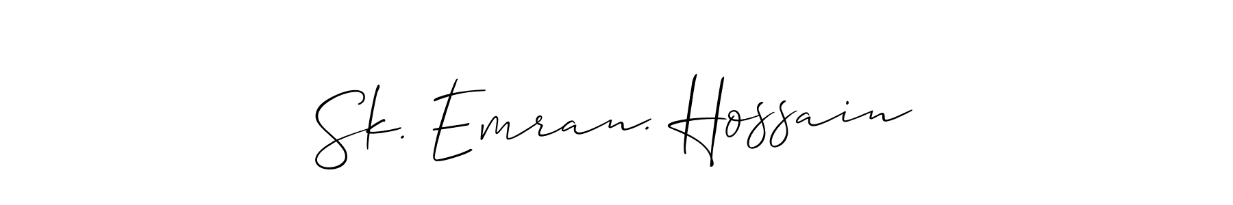 How to make Sk. Emran. Hossain name signature. Use Allison_Script style for creating short signs online. This is the latest handwritten sign. Sk. Emran. Hossain signature style 2 images and pictures png