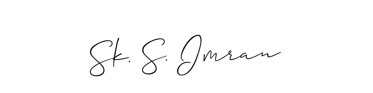 Create a beautiful signature design for name Sk. S. Imran. With this signature (Allison_Script) fonts, you can make a handwritten signature for free. Sk. S. Imran signature style 2 images and pictures png