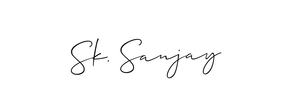 Make a beautiful signature design for name Sk. Sanjay. With this signature (Allison_Script) style, you can create a handwritten signature for free. Sk. Sanjay signature style 2 images and pictures png