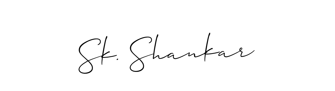 if you are searching for the best signature style for your name Sk. Shankar. so please give up your signature search. here we have designed multiple signature styles  using Allison_Script. Sk. Shankar signature style 2 images and pictures png