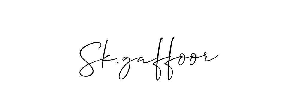 Allison_Script is a professional signature style that is perfect for those who want to add a touch of class to their signature. It is also a great choice for those who want to make their signature more unique. Get Sk.gaffoor name to fancy signature for free. Sk.gaffoor signature style 2 images and pictures png