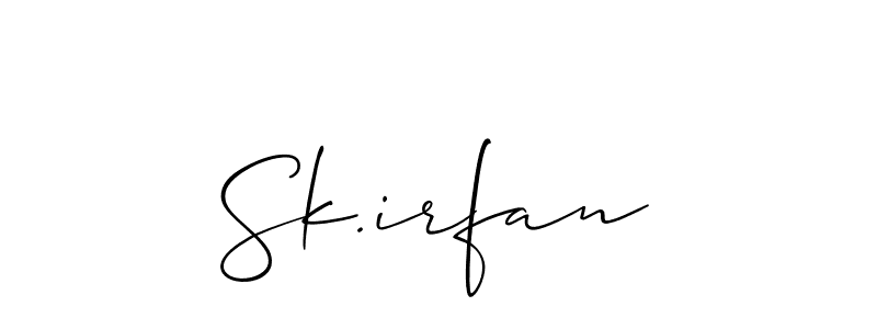 You should practise on your own different ways (Allison_Script) to write your name (Sk.irfan) in signature. don't let someone else do it for you. Sk.irfan signature style 2 images and pictures png