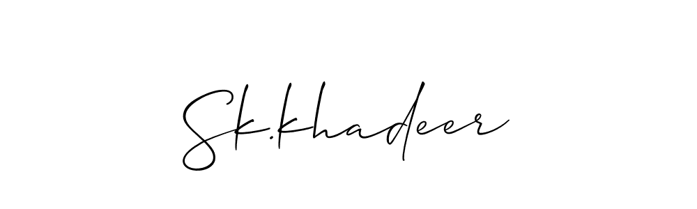 Once you've used our free online signature maker to create your best signature Allison_Script style, it's time to enjoy all of the benefits that Sk.khadeer name signing documents. Sk.khadeer signature style 2 images and pictures png