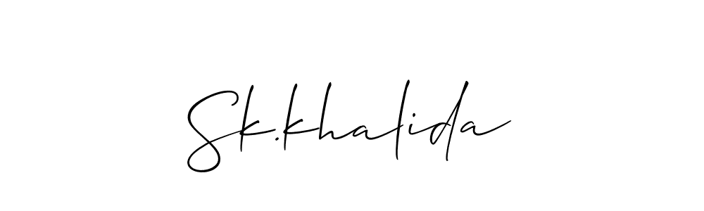 Make a beautiful signature design for name Sk.khalida. Use this online signature maker to create a handwritten signature for free. Sk.khalida signature style 2 images and pictures png