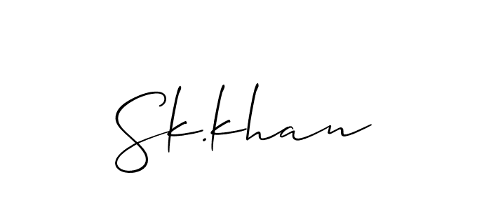 Make a short Sk.khan signature style. Manage your documents anywhere anytime using Allison_Script. Create and add eSignatures, submit forms, share and send files easily. Sk.khan signature style 2 images and pictures png