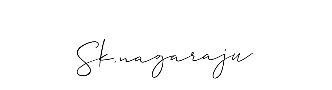 Also You can easily find your signature by using the search form. We will create Sk.nagaraju name handwritten signature images for you free of cost using Allison_Script sign style. Sk.nagaraju signature style 2 images and pictures png