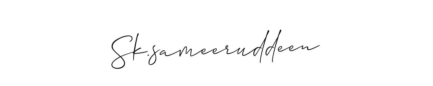 The best way (Allison_Script) to make a short signature is to pick only two or three words in your name. The name Sk.sameeruddeen include a total of six letters. For converting this name. Sk.sameeruddeen signature style 2 images and pictures png