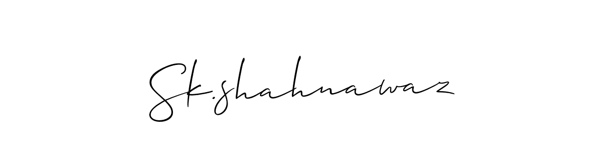 Create a beautiful signature design for name Sk.shahnawaz. With this signature (Allison_Script) fonts, you can make a handwritten signature for free. Sk.shahnawaz signature style 2 images and pictures png