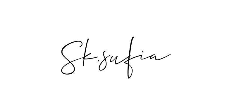 Sk.sufia stylish signature style. Best Handwritten Sign (Allison_Script) for my name. Handwritten Signature Collection Ideas for my name Sk.sufia. Sk.sufia signature style 2 images and pictures png