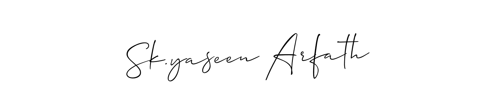 Make a beautiful signature design for name Sk.yaseen Arfath. Use this online signature maker to create a handwritten signature for free. Sk.yaseen Arfath signature style 2 images and pictures png