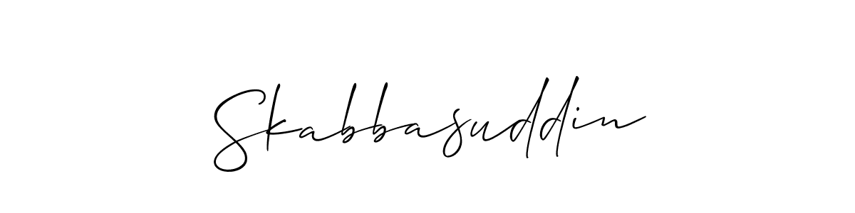 Create a beautiful signature design for name Skabbasuddin. With this signature (Allison_Script) fonts, you can make a handwritten signature for free. Skabbasuddin signature style 2 images and pictures png