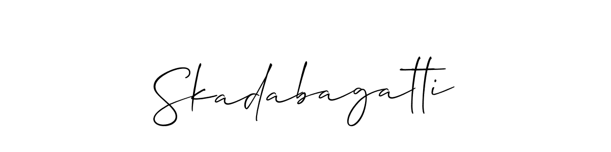 Make a short Skadabagatti signature style. Manage your documents anywhere anytime using Allison_Script. Create and add eSignatures, submit forms, share and send files easily. Skadabagatti signature style 2 images and pictures png