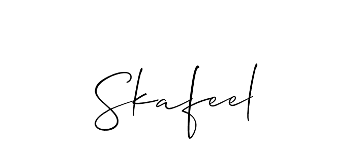 How to make Skafeel signature? Allison_Script is a professional autograph style. Create handwritten signature for Skafeel name. Skafeel signature style 2 images and pictures png