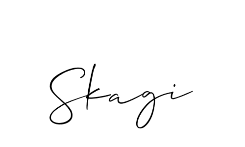 Best and Professional Signature Style for Skagi. Allison_Script Best Signature Style Collection. Skagi signature style 2 images and pictures png