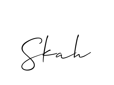 Once you've used our free online signature maker to create your best signature Allison_Script style, it's time to enjoy all of the benefits that Skah name signing documents. Skah signature style 2 images and pictures png