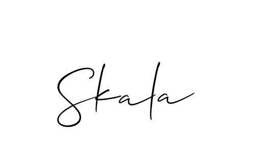 How to Draw Skala signature style? Allison_Script is a latest design signature styles for name Skala. Skala signature style 2 images and pictures png