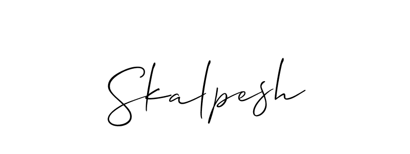 How to make Skalpesh name signature. Use Allison_Script style for creating short signs online. This is the latest handwritten sign. Skalpesh signature style 2 images and pictures png