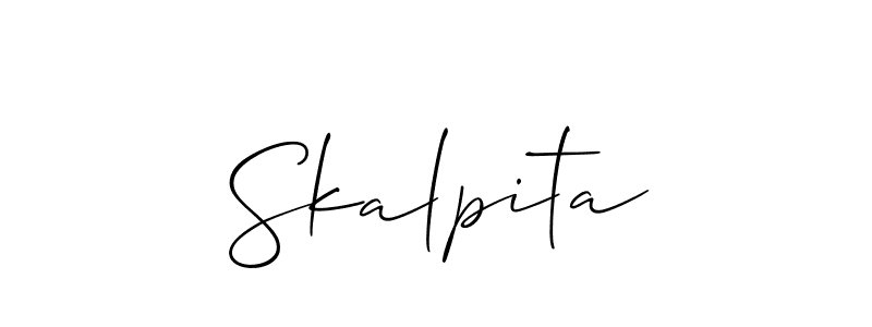 Make a beautiful signature design for name Skalpita. Use this online signature maker to create a handwritten signature for free. Skalpita signature style 2 images and pictures png