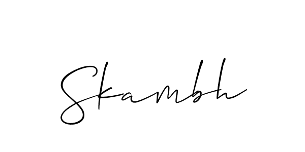 Skambh stylish signature style. Best Handwritten Sign (Allison_Script) for my name. Handwritten Signature Collection Ideas for my name Skambh. Skambh signature style 2 images and pictures png