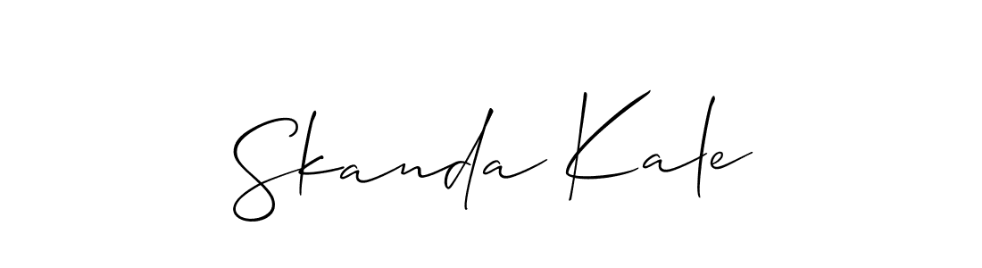 How to make Skanda Kale signature? Allison_Script is a professional autograph style. Create handwritten signature for Skanda Kale name. Skanda Kale signature style 2 images and pictures png