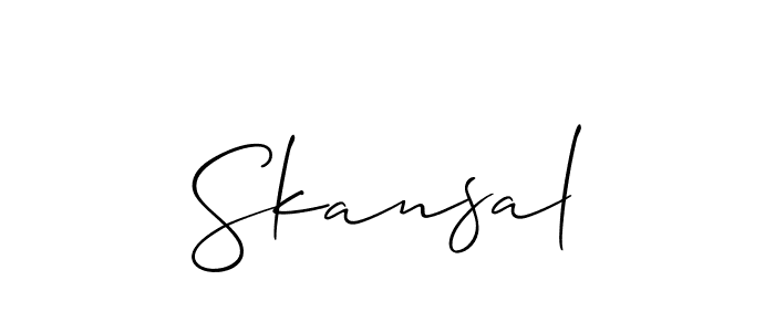 Make a beautiful signature design for name Skansal. Use this online signature maker to create a handwritten signature for free. Skansal signature style 2 images and pictures png