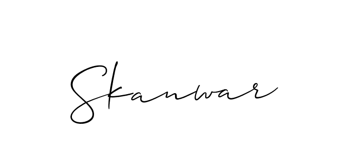 if you are searching for the best signature style for your name Skanwar. so please give up your signature search. here we have designed multiple signature styles  using Allison_Script. Skanwar signature style 2 images and pictures png