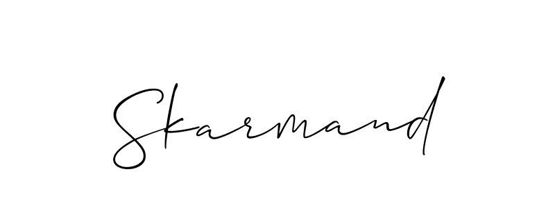 Skarmand stylish signature style. Best Handwritten Sign (Allison_Script) for my name. Handwritten Signature Collection Ideas for my name Skarmand. Skarmand signature style 2 images and pictures png