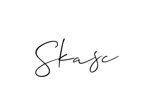 How to make Skasc name signature. Use Allison_Script style for creating short signs online. This is the latest handwritten sign. Skasc signature style 2 images and pictures png