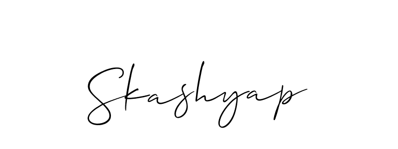 You should practise on your own different ways (Allison_Script) to write your name (Skashyap) in signature. don't let someone else do it for you. Skashyap signature style 2 images and pictures png