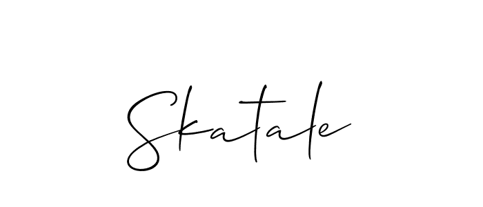 How to Draw Skatale signature style? Allison_Script is a latest design signature styles for name Skatale. Skatale signature style 2 images and pictures png