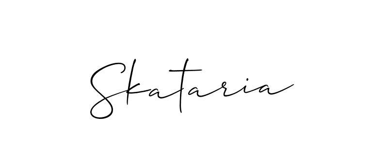 It looks lik you need a new signature style for name Skataria. Design unique handwritten (Allison_Script) signature with our free signature maker in just a few clicks. Skataria signature style 2 images and pictures png