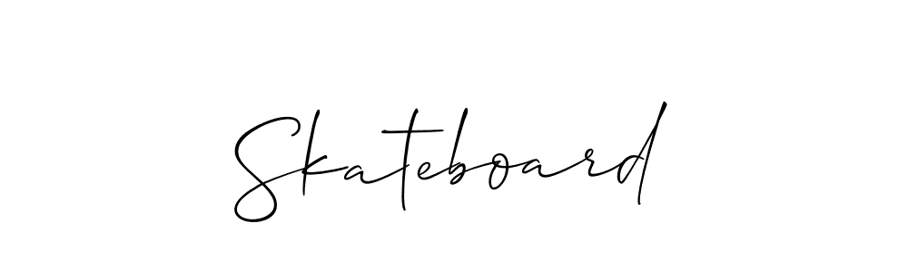 How to Draw Skateboard signature style? Allison_Script is a latest design signature styles for name Skateboard. Skateboard signature style 2 images and pictures png