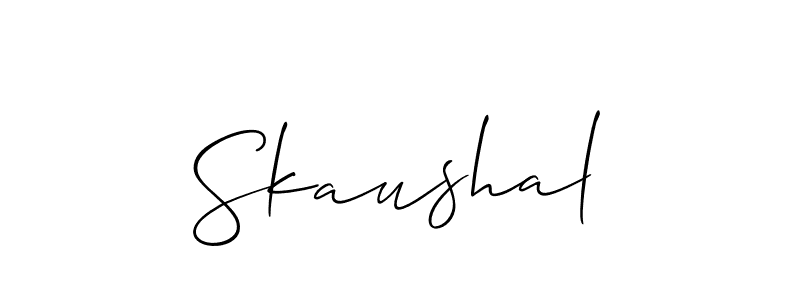 It looks lik you need a new signature style for name Skaushal. Design unique handwritten (Allison_Script) signature with our free signature maker in just a few clicks. Skaushal signature style 2 images and pictures png