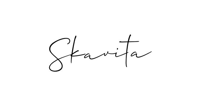 Skavita stylish signature style. Best Handwritten Sign (Allison_Script) for my name. Handwritten Signature Collection Ideas for my name Skavita. Skavita signature style 2 images and pictures png