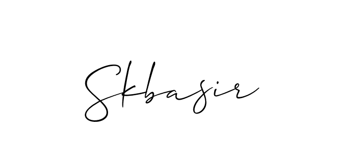 Skbasir stylish signature style. Best Handwritten Sign (Allison_Script) for my name. Handwritten Signature Collection Ideas for my name Skbasir. Skbasir signature style 2 images and pictures png