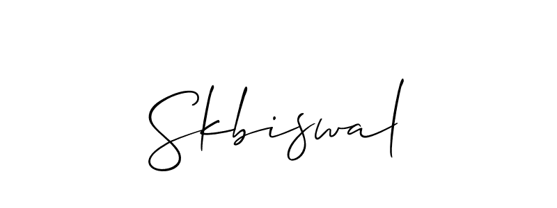 Make a beautiful signature design for name Skbiswal. With this signature (Allison_Script) style, you can create a handwritten signature for free. Skbiswal signature style 2 images and pictures png